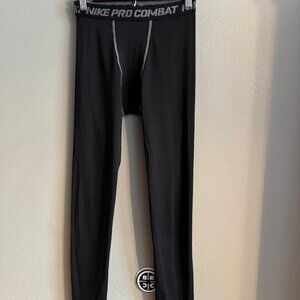 Nike Pro Youth Dri-Fit Black Compression Training Tights! Size XL